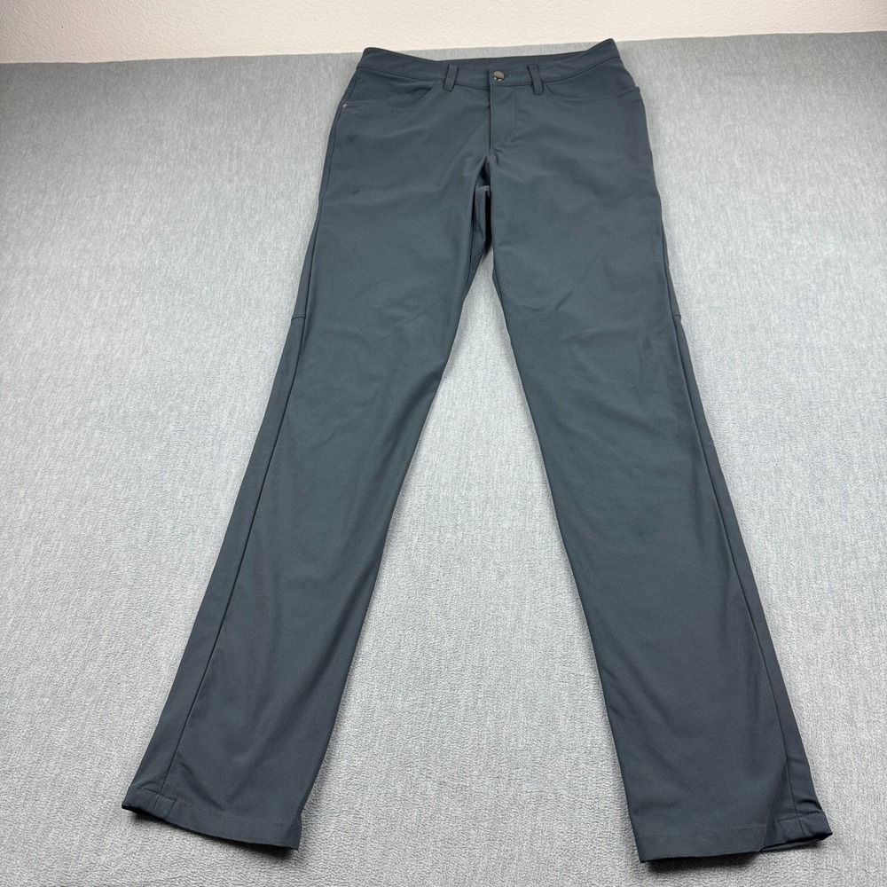 Lululemon‎ Pants Men 30 Tall Blue Gray ABC Classic 35" Warpstreme Athletic